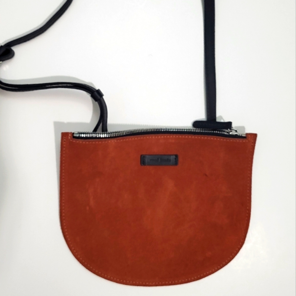 Graf Lantz Seiken Suede Leather Crossbody Bag Excellent Condition Burnt Orange